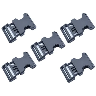 Abbildung von Steckverschluss in 40 mm Schwarz, Kunststoff, Steckschnalle, Steckschließe, Blitzverschluss für 40mm Gurtband (5,10,50 Stck) (5 Stück)