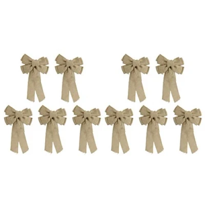 Abbildung von DARO DEKO Jute Doppel Schleife 22cm x 35cm 10 Stück