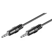 Abbildung von Goobay 51659 Audio Aux Verbindungskabel, 3,5 mm Stereo, CU, Schwarz, 2,5 m, Kabellänge, 4 Durchmesser