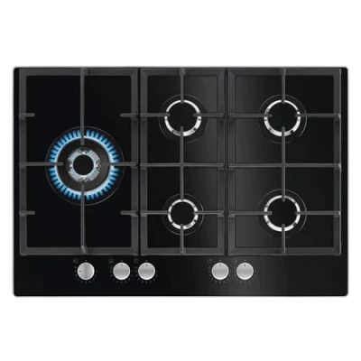 Abbildung von Aeg HKB75820NB Gaskochfeld, 5 Brenner, 74 x 51 cm, Schwarz