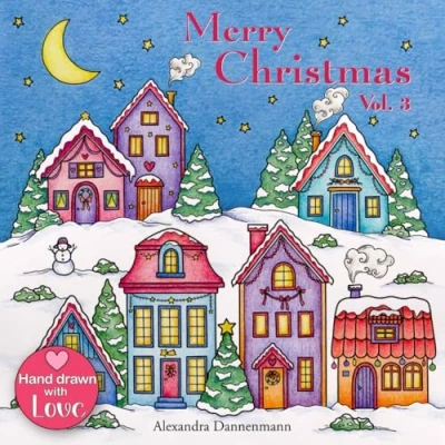 Abbildung von Merry Christmas Volume 3: A beautiful Coloring Book for Adults Relaxation.