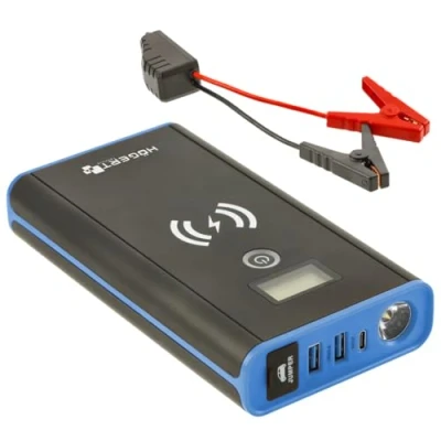 Abbildung von HÖGERT TECHNIK Autostarter, Starter mit induktivem Ladegerät, Powerbank für Autobatterie, Powerbank, Eingebautes induktives Ladegerät 10W, Anlaufstrom 400A, Spitzenstrom 800A