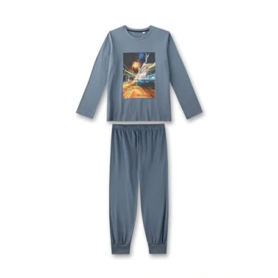 Abbildung von Sanetta Jungen Schlafanzug lang Grau Hochwertiger und bequemer aus Baumwolle für Jungen. Pyjamaset 152