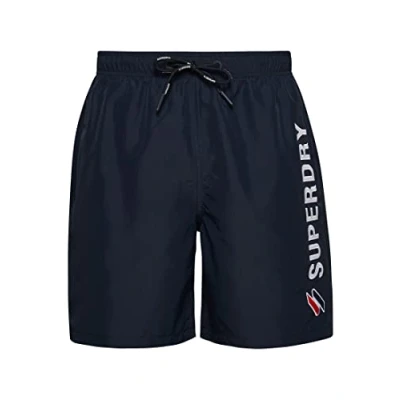 Abbildung von Superdry CODE Applique 19 INCH Badeshorts, Herren, Größe: Small, Marine