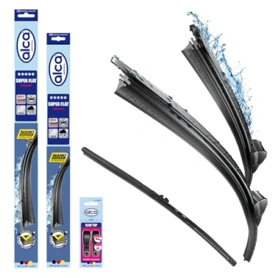 Abbildung von alca® Scheibenwischer Set mit Heckscheibenwischer passend für VW TIGUANALLSPACE (03.2017 10.2024) SUPER FLAT Flachbalkenwischer Front und Heckwischer