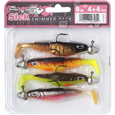 Abbildung von Berkley Sick Swimmer Pre Rigged Shads 9cm Gummifisch