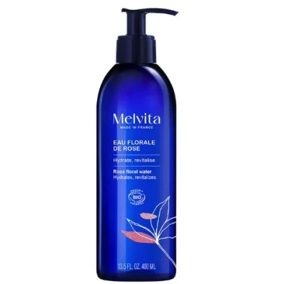 Abbildung von Melvita Bio Rosenwasser feuchtigkeitsspendende und erfrischende Lotion 100% natürlich zertifiziert Vegan 400 ml