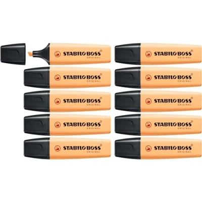 Abbildung von Textmarker STABILO BOSS ORIGINAL Pastel 10er Pack sanftes Orange