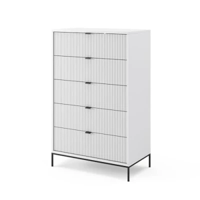 Abbildung von Vicco Kommode Eliza, Weiß, 76 x 120 cm mit 5 Schubladen