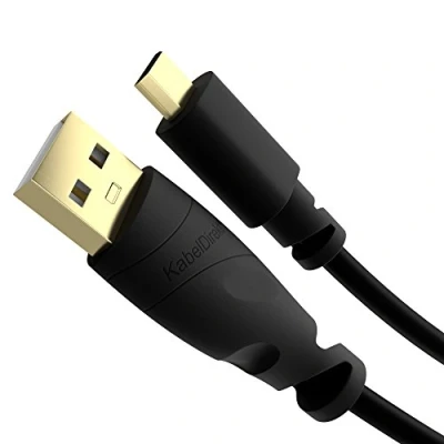 Abbildung von KabelDirekt Micro USB Kabel 1m (USB 2.0, Ladekabel, Datenkabel, schwarz) TOP Series