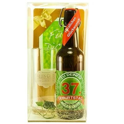 Abbildung von Bier Geschenk Geschenkset 37. Geburtstag