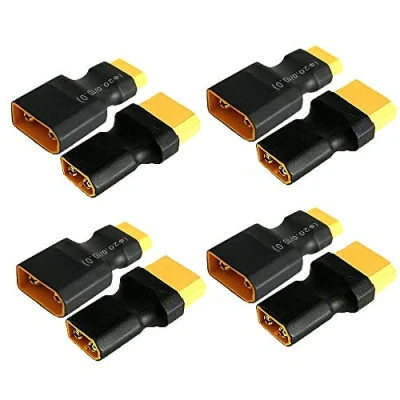 Abbildung von 4pairs Keine drähte xt60 männlich weiblich zu xt90 stecker steckverbinder bananenstecker Conversion Adapter