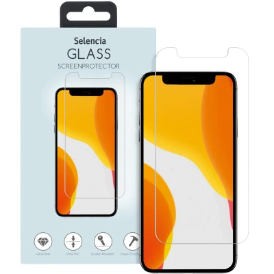 Abbildung von Apple iPhone 12 Mini Panzerglas Selencia Displayschutz Gehärtetes Glas aus gehärtetem