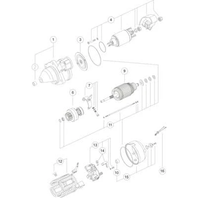 Abbildung von MAHLE ORIGINAL MS 190 Anlasser 12 2,7 9