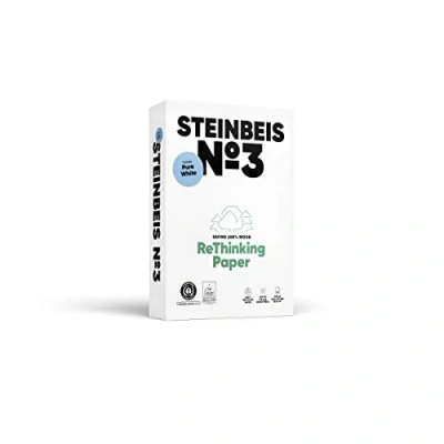 Abbildung von STEINBEIS Recyclingpapier Pure White, Format DIN A4, 80 g/m², 90 CIE, 500 Blatt