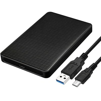 Abbildung von Cablecc Externes Festplattengehäuse mit USB C Typ auf 6,35 cm (2,5 Zoll) SATA SSD HDD für Laptop und PC