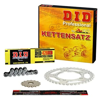 Abbildung von DID Kettensatz Yamaha WR 125 X &gt; Bj. 2009 2010 (mit Standard Kette, Typ HD, verstärkt)
