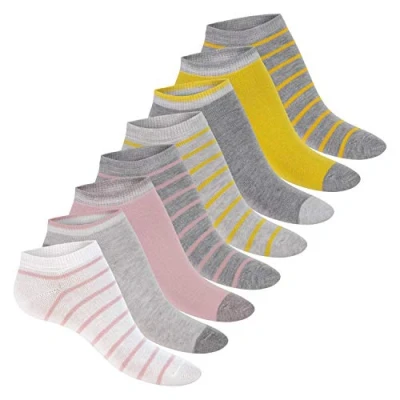 Abbildung von Footstar Damen Motiv Sneaker Socken (8 Paar), Kurze süße Söckchen mit Mustern Pastell Mix 39 42