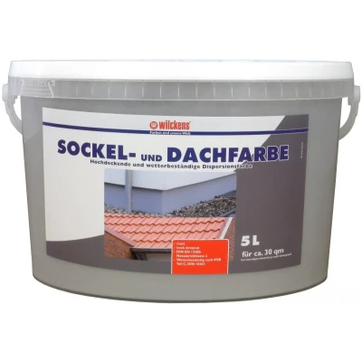 Abbildung von Wilckens Farben Sockelfarbe, 5l Sockel Dachfarbe steingrau Sockelfarbe Außenfarbe