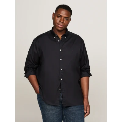 Abbildung von Tommy Hilfiger CORE FLEX Poplin Hemd, Herren, Größe: 4XL, Black