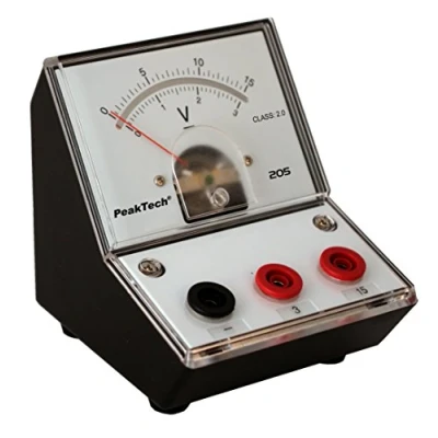 Abbildung von PeakTech P 205 05 Spannungsmessgerät/Voltmeter Analog/Messgerät mit Spiegelskala 0 … 3V/ 15V DC