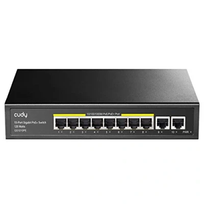 Abbildung von Cudy GS1010PE 8 Port Gigabit Poe Switch, 120W, 2 Uplink Anschlüsse, 802.3at/af, Plug and Play