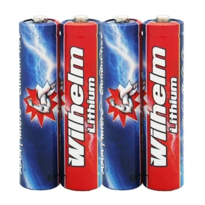Abbildung von 4 Wilhelm Lithium AAA/Mikro Batterien im Shrink LR03, FR03, L92