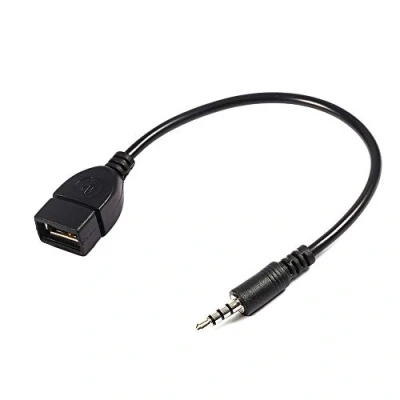 Abbildung von Audiokonverter, USB Buchse auf 3,5 mm Stecker Audiokonverter Adapter Audio AUX 2.0 Typ A OTG