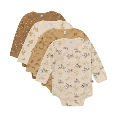 Abbildung von PIPPI Unisex Baby Body Wrap AO Printed (4 Pack) Underwear, Dusty Rose, 80