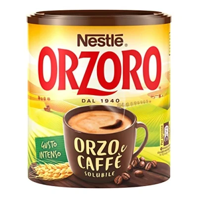 Abbildung von Testpaket Nestle Orzoro Orzo e Cacao Classico caffe&#039; Instant lösliche Gerste und Kakao Getreidekaffee kaffee