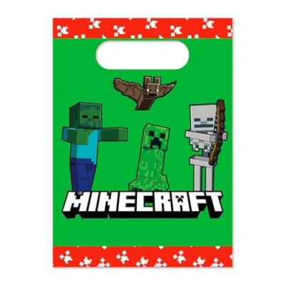 Abbildung von Handout Taschen Minecraft Papier 16x22cm 4 Stück