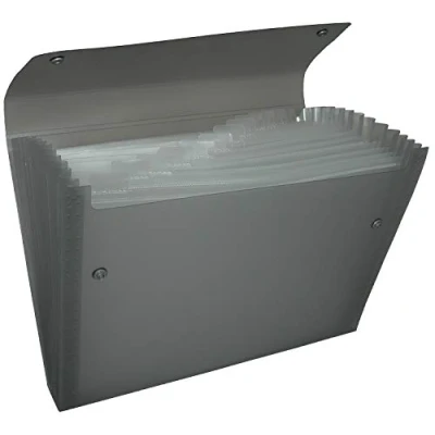 Abbildung von Pentel DCD14A Recycology Dokumentenmappe Organiser aus 50% recyceltem PP, A4, 13 Taschen, schwarz