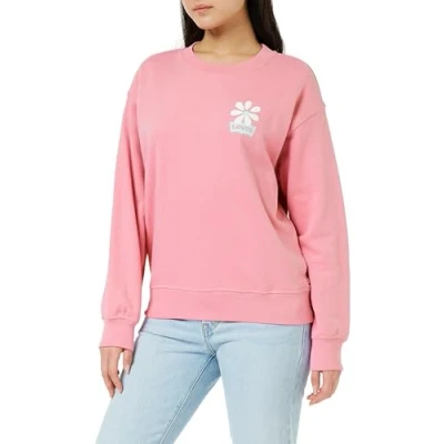 Abbildung von Levi&#039;s Damen Graphic Standard Crewneck Pullover Sweatshirt, Batwing Schoolyard Daisy Rose, XXS