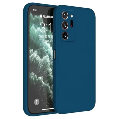 Abbildung von Topme Handyhülle Hülle Fur Samsung Galaxy Note20 Ultra 5G 6.9&quot; Case Schutzhülle, Hautschutz Aus TPU Silikonhülle Saphirblau
