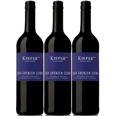 Abbildung von Weingut Kiefer Über Grenzen gehen QbA Rotwein Wein Cuvee Trocken Deutschland I Visando Paket (3 x 0,75l)