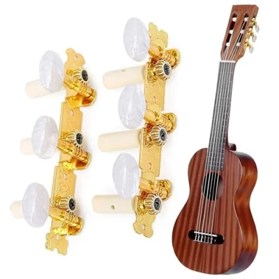 Abbildung von Jiavlyx 2 Stück Gitarren Stimmwirbel,Stimmwirbel für klassische Gitarre, Mechaniken, Stimmwirbel, Ersatzteile Akustikgitarren, Stimmwirbel (Oval)