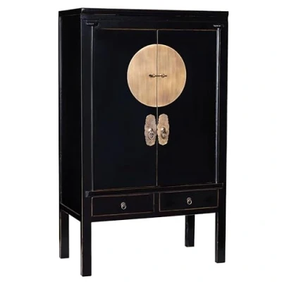 Abbildung von Colours of The Orient Chinesischer Hochzeitsschrank Schwarz Classic Black Orientalischer Schrank Asiatischer Handgefertigt aus China Alt