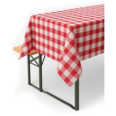 Abbildung von texpot Landhaus Tischdecke 140 x 240 cm Rot weiß Kariert aus 100% Baumwolle im 20 mm Karo Bauernkaro