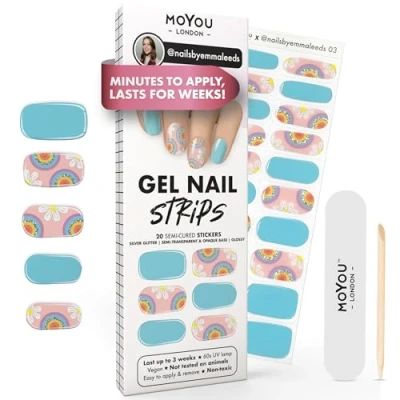 Abbildung von MOYOU LONDON Halbgehärtete UV Gel Strips 20 Stück Nagelfolien Härtend für Maniküre in Salonqualität nailsbyemmaleeds 03