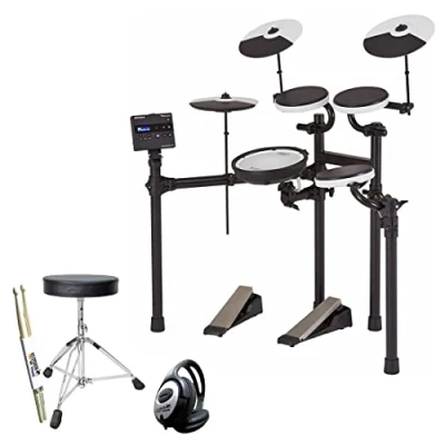 Abbildung von Roland TD 02KV E Drum Schlagzeug mit keepdrum Zubehör Set