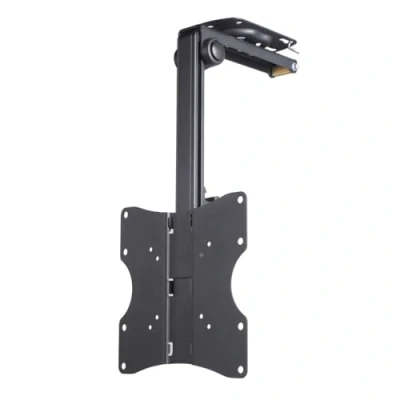 Abbildung von Hama TV Deckenhalterung, schwenkbar, neigbar, höhenverstellbar, klappbar (ideal auch für Schrägen, Halterung 19 46 Zoll, VESA 75x75 bis 200x200, 20kg, mit fischer Dübeln) schwarz
