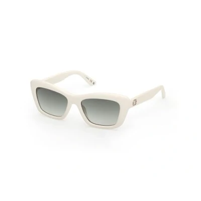 Abbildung von Guess Sonnenbrille, Damen, Größe: 52, White dark green