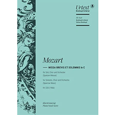 Abbildung von Missa brevis C dur KV 220 (196b) Spatzen Messe Breitkopf Urtext Klavierauszug (EB 8581)