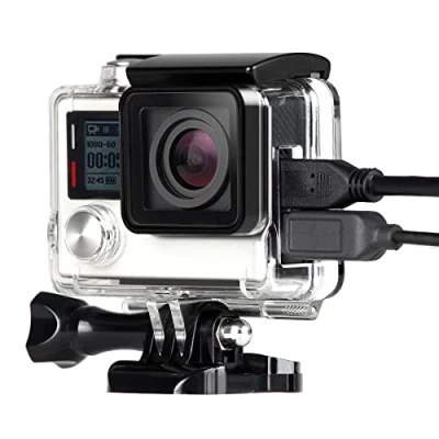 Abbildung von SOONSUN Blackout Gehäuse Skelett Gehäuse, Seite offen, für GoPro Hero 4 3+ 3, schwarz silber, Kamera