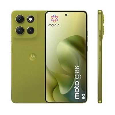Abbildung von Motorola Moto g86 5G Smartphone (6,67“ Super HD Display, 50 MP Kamera mit AI, 8/256 GB, 5100 mAh, Android 15) Pantone Golden Cypress, inkl. Schutzcover