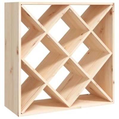 Abbildung von vidaXL Weinregal Kasten Design Flaschenregal Weinständer Weinschrank Flaschenständer Weinflaschenregal Holzregal 62x25x62cm Massivholz Kiefer