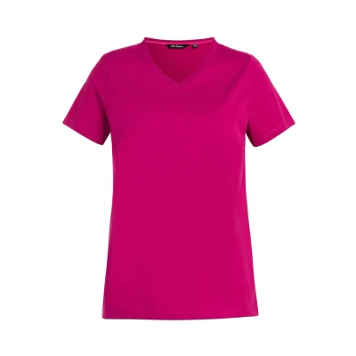 Abbildung von Ulla Popken Funktions Antibakteriell Vausschnitt Tshirt basic, Damen, Größe: 42/44, Magenta