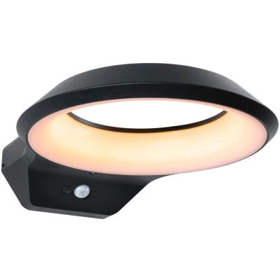 Abbildung von Paulmann 948.37 LED Außenwandleuchte Anela Bewegungsmelder insektenfreundlich IP44 71mm 2200K 12W 700lm 230V Anthrazit Aluminium