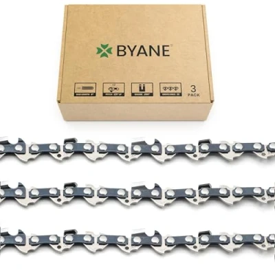 Abbildung von BYANE 3er Pack Sägekette 3/8&quot; LP für 20 cm Schiene 33 Antriebsglieder, 1.3mm rückschlagsarme Kette kompatibel mit Bosch, Ryobi, Ferrex, Primaster und mehr