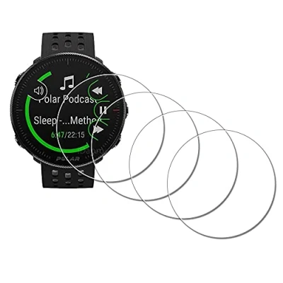 Abbildung von iDaPro Displayschutz Schutzfolie für Polar Vantage M2 Smartwatch [4 Stück] 9H Härte Gehärtetes Glas Displayschutzfolie Einfache Installation